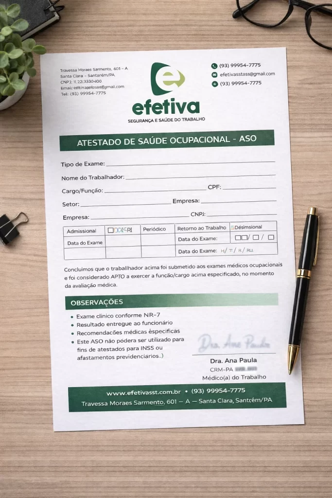 Atestado de Saúde Ocupacional