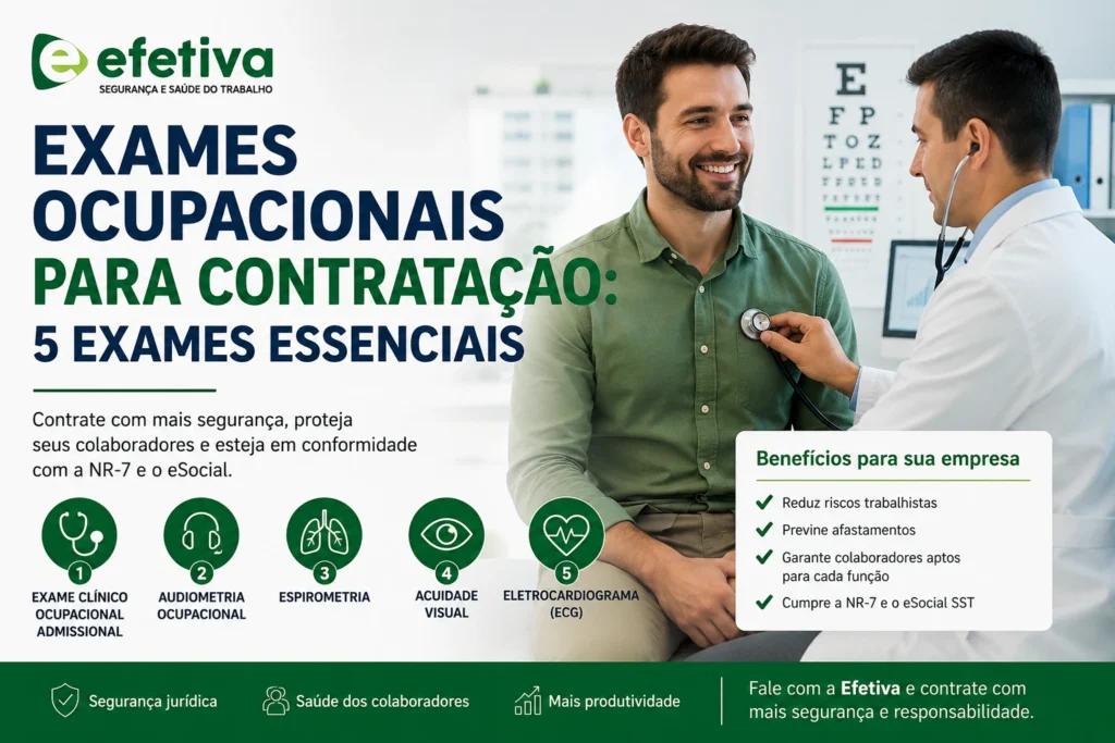 exames ocupacionais para contratação