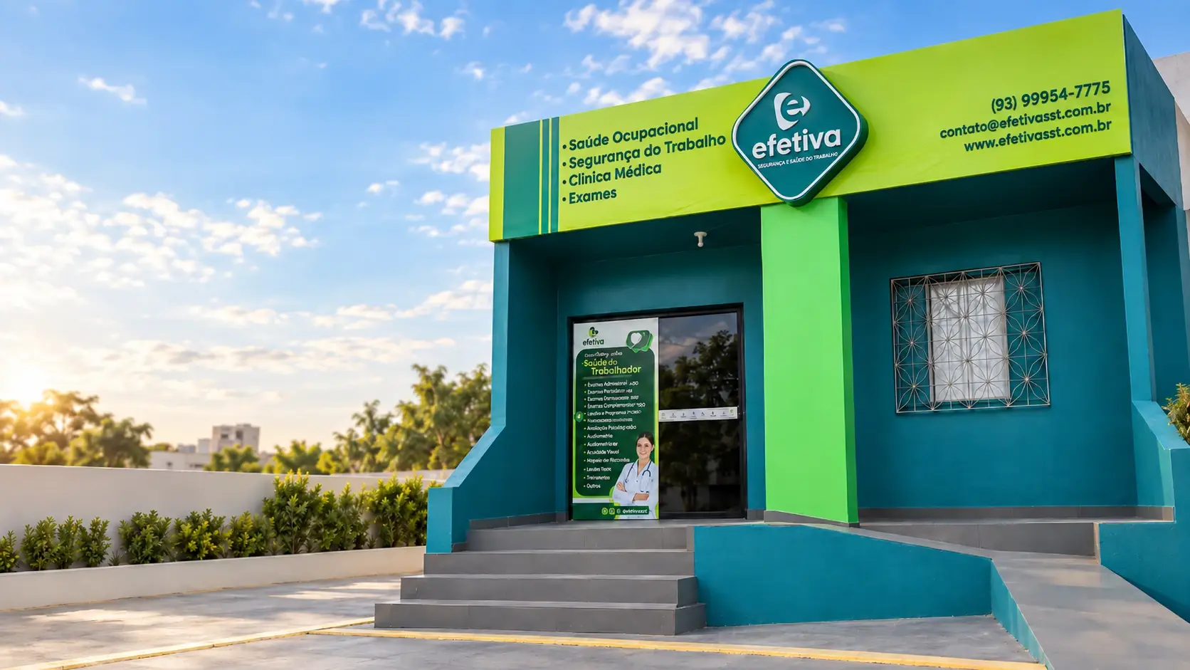 Fachada da Efetiva SST, clínica de segurança e saúde do trabalho em Santarém